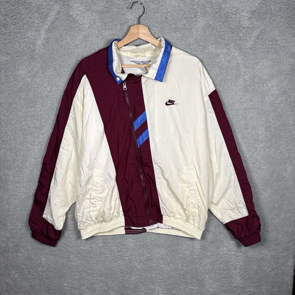 Vintage 90s nike supreme court windbreaker jacket size Large RARE